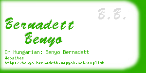 bernadett benyo business card